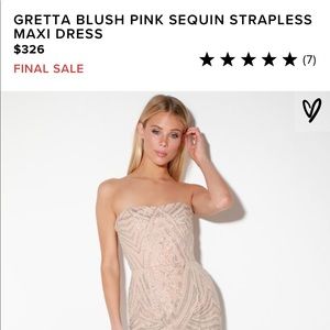 Lulu’s Dress The Population Sequin Strapless Gown